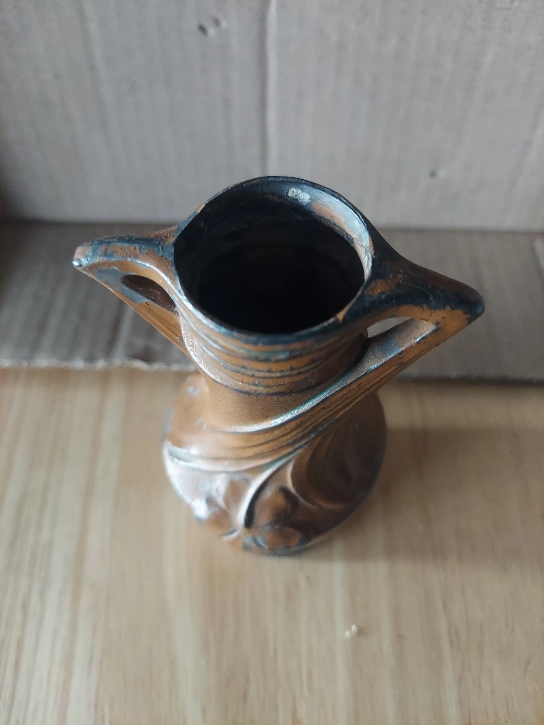 Vintage Art Nouveau Style Decorative Metal Flower Vase